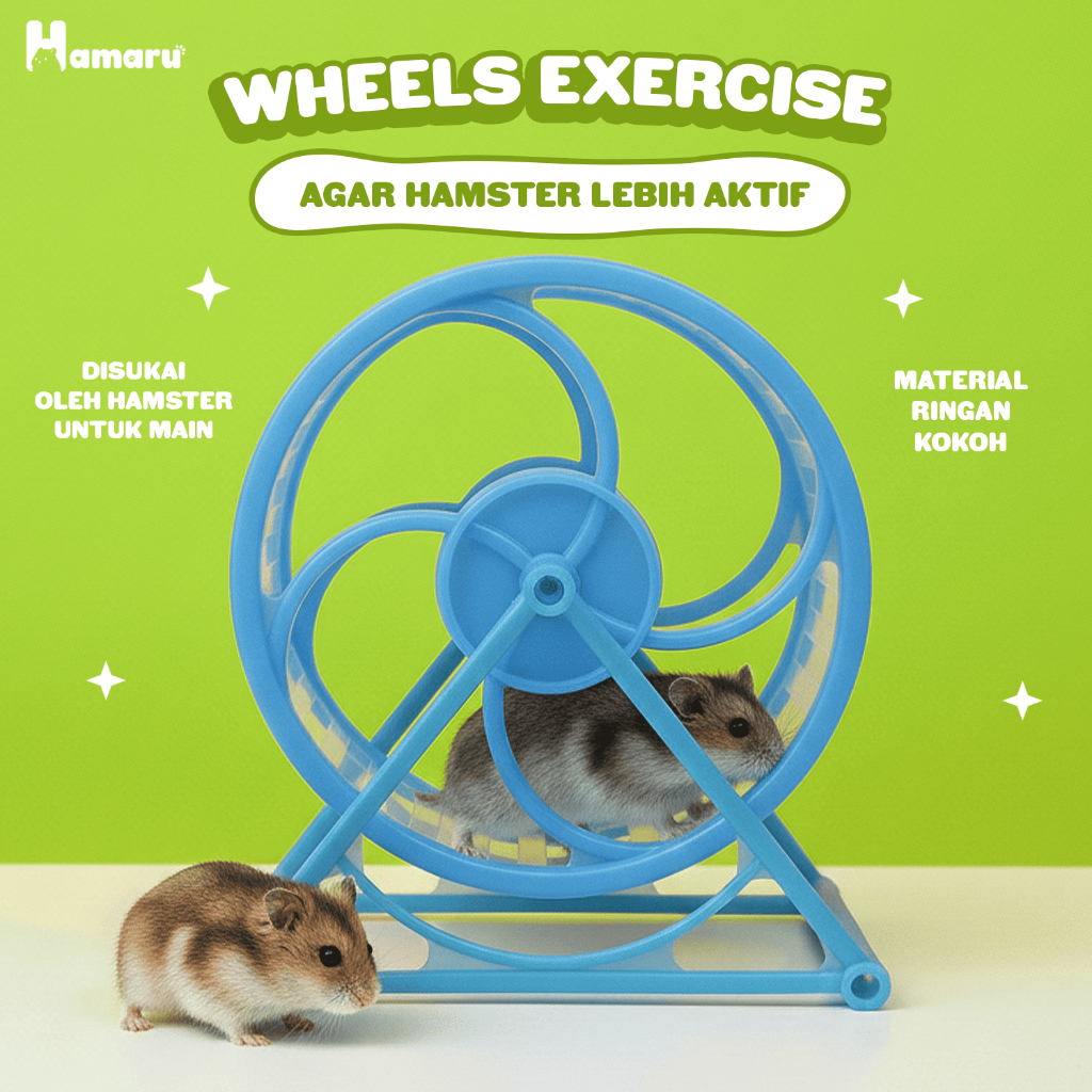 HAMARU Wheels Exercise Kincir Mainan & Latihan Olahraga Hamster Hewan Kecil