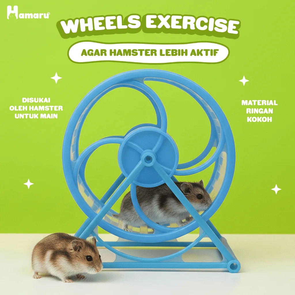 HAMARU Wheels Exercise Kincir Mainan & Latihan Olahraga Hamster Hewan Kecil