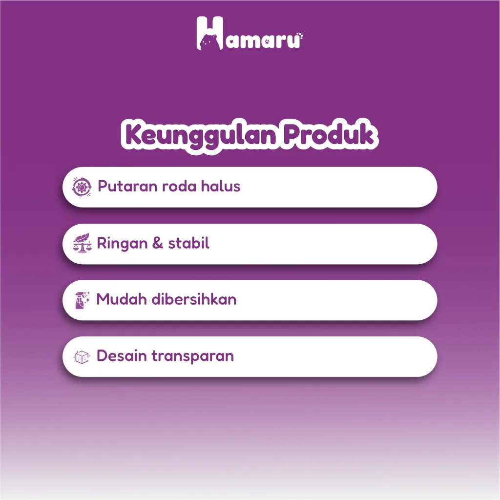 Hamaru Rolling Jepit Kandang Mainan Exercise Aksesoris Latihan Kandang Hamster Marmut Hewan Kecil