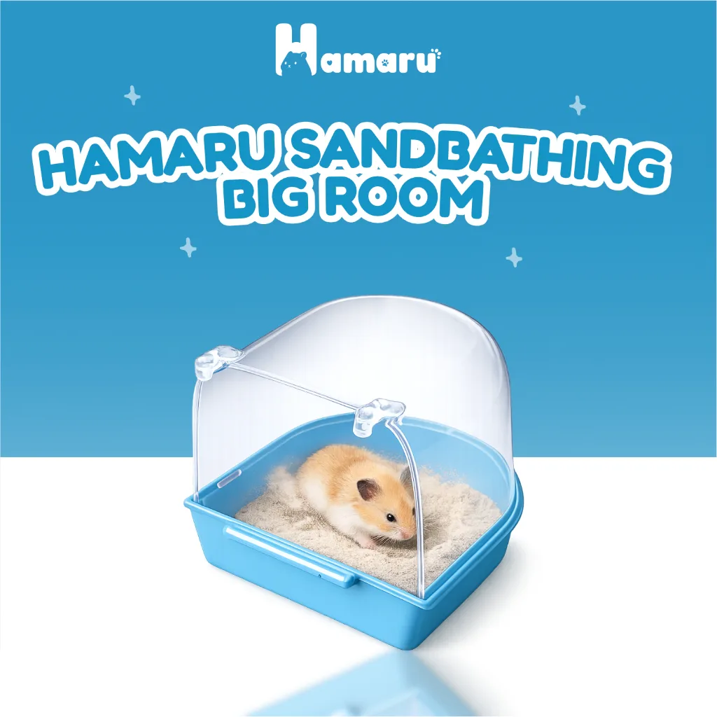 Hamaru Sandbath Big Room Tempat Mandi Pasir Hamster Besar Wadah Mandi Pasir Kandang Hewan kecil