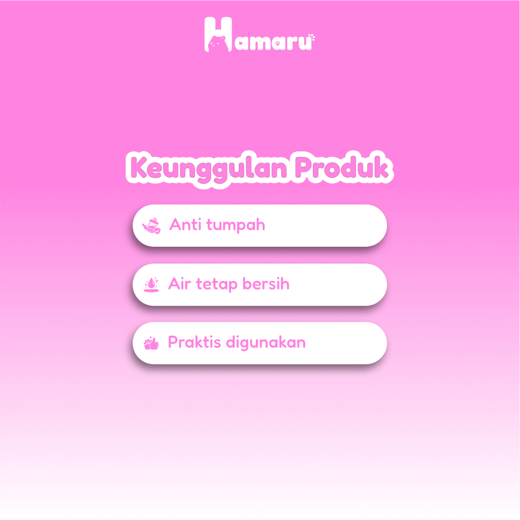 Hamaru Dot Bottle Botol Minum Hamster Anti Tumpah Nozzle Stainless Steel
