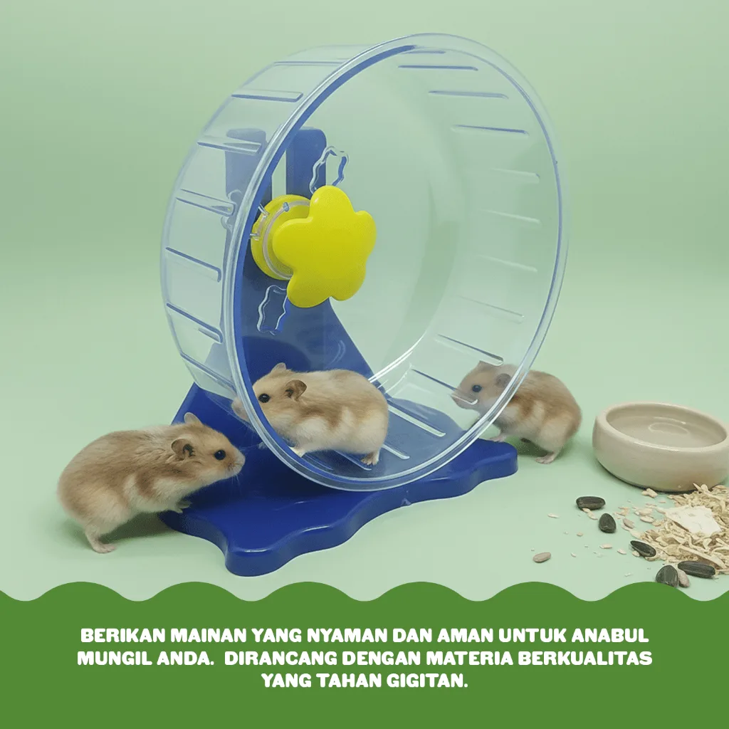 HAMARU Sweet Rolling Transparant Kincir Mainan & Latihan Olahraga Hamster Hewan Kecil