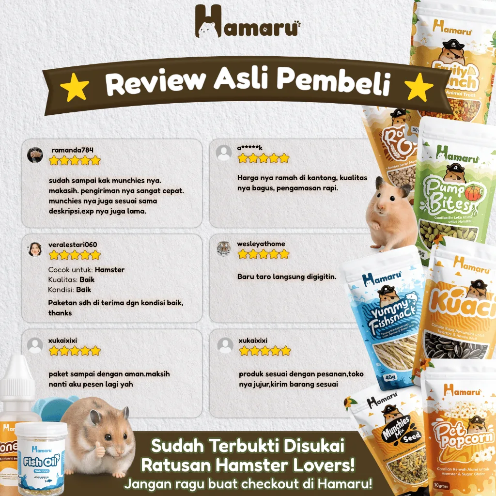HAMARU Sweet Rolling Transparant Kincir Mainan & Latihan Olahraga Hamster Hewan Kecil