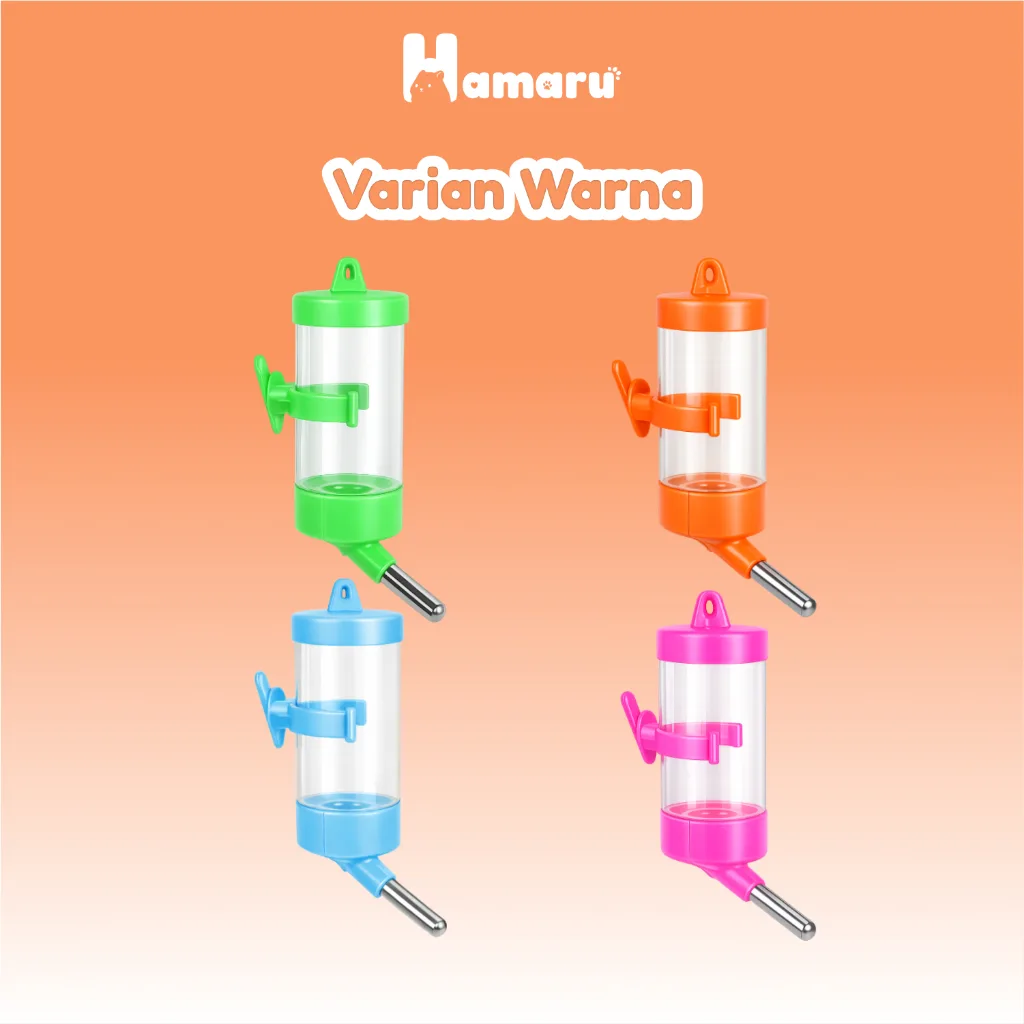 Hamaru Dot Bottle Botol Minum Hamster Anti Tumpah Nozzle Stainless Steel - 100ML