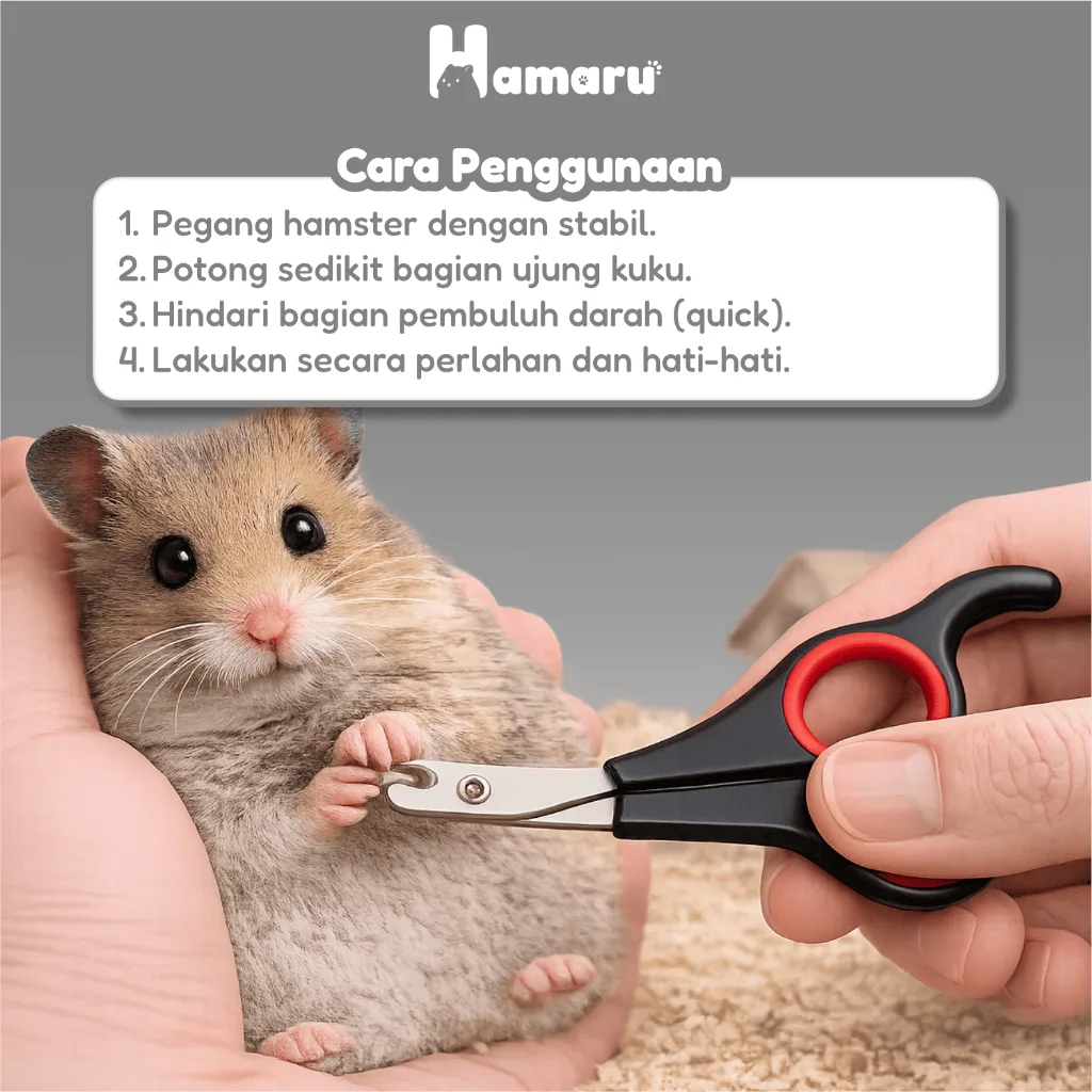 Hamaru Gunting Kuku Hewan Kecil Nail Clipper Hamster Small Pets