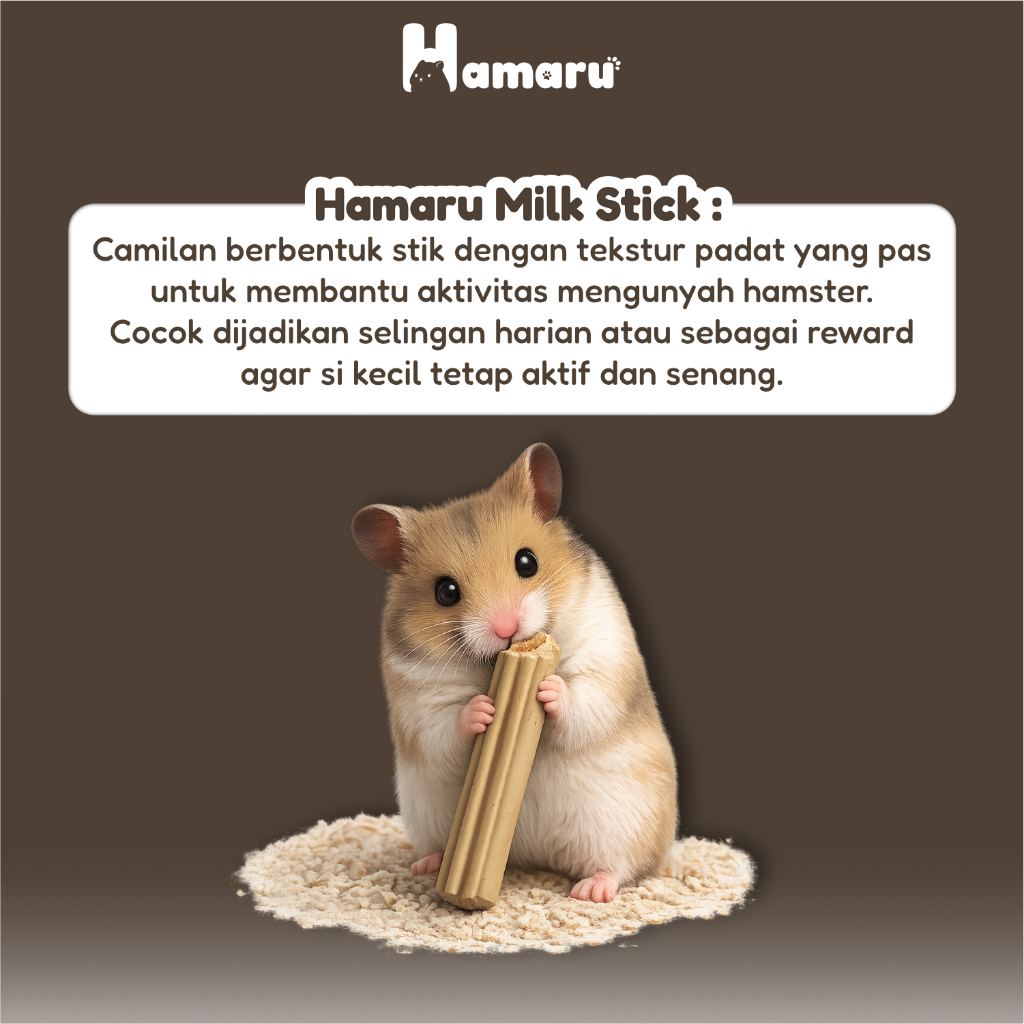 Hamaru Milk Stick Snack Camilan Hamster Treat Reward Hamter Cincila Marmut Sugar Glider Small Pets