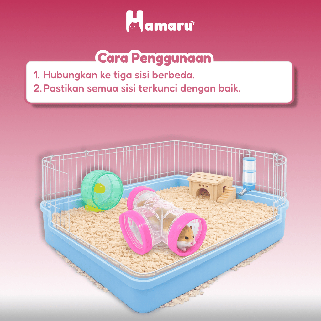 Hamaru Tunnel T Transparant Sambungan Terowongan Hamster Cabang Transparan Aksesoris Mainan Kandang