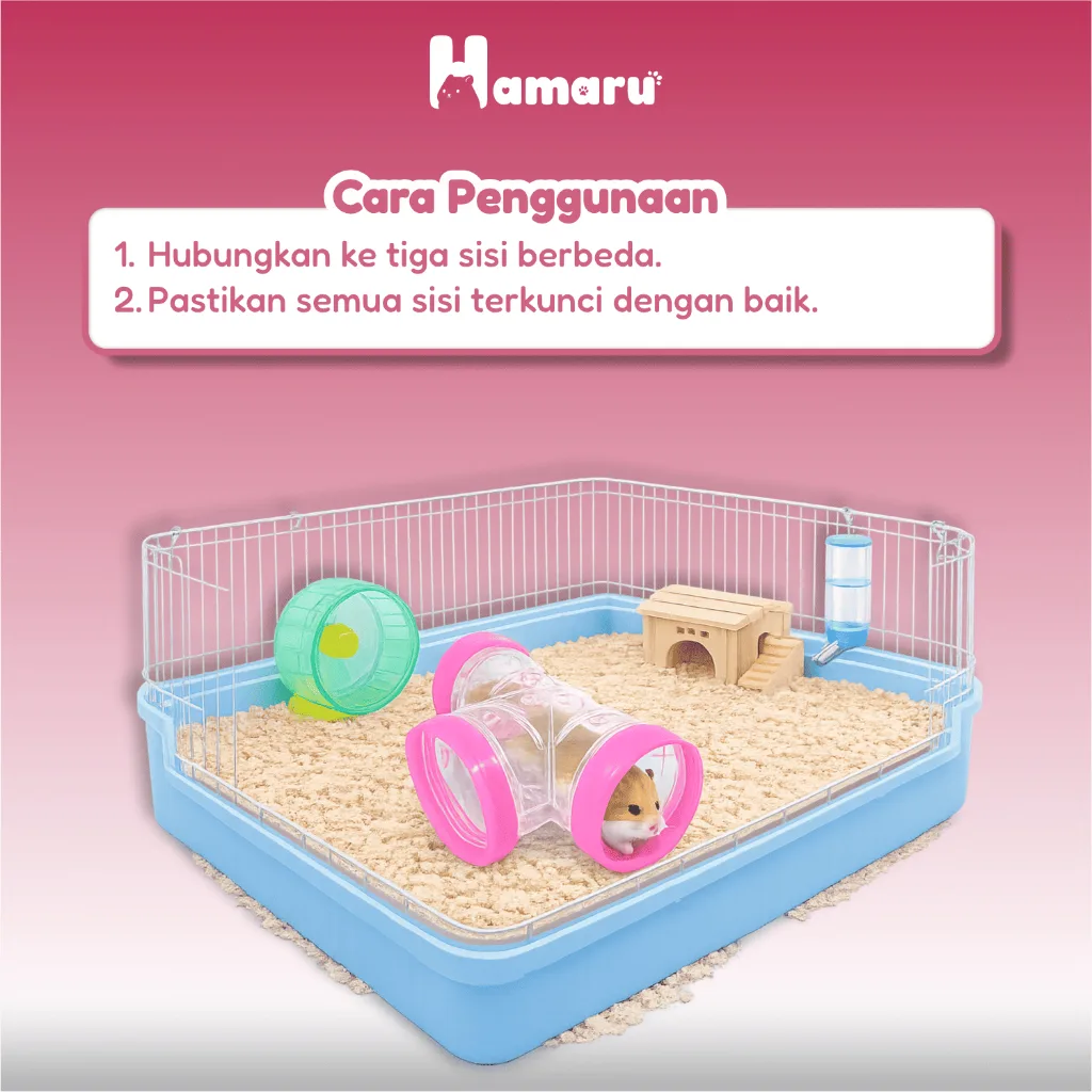 Hamaru Tunnel T Transparant Sambungan Terowongan Hamster Cabang Transparan Aksesoris Mainan Kandang