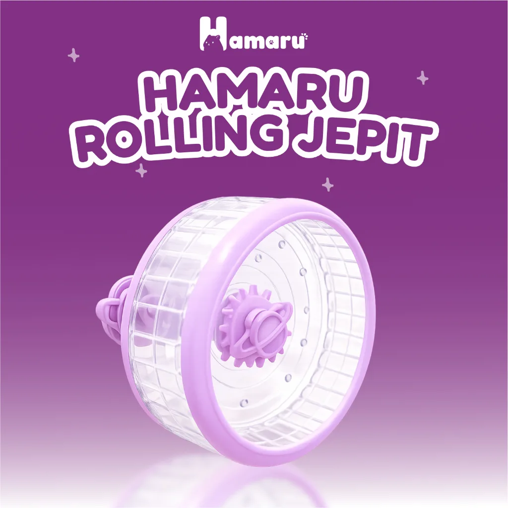 Hamaru Rolling Jepit Kandang Mainan Exercise Aksesoris Latihan Kandang Hamster Marmut Hewan Kecil