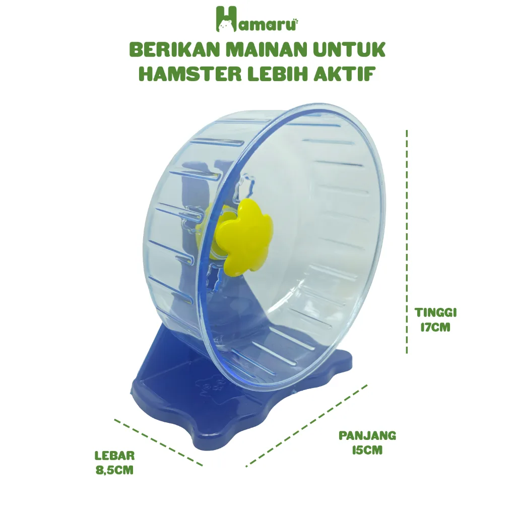 HAMARU Sweet Rolling Transparant Kincir Mainan & Latihan Olahraga Hamster Hewan Kecil