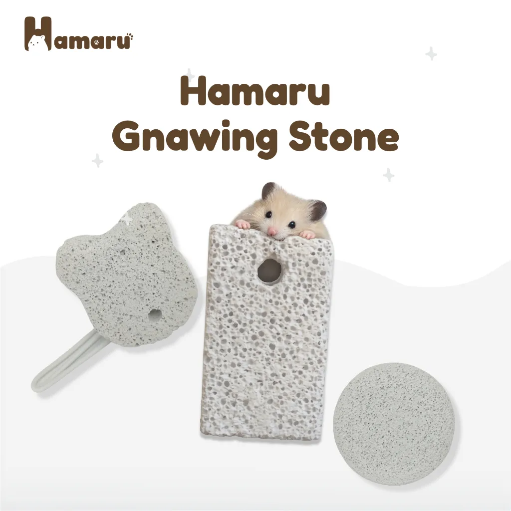 Hamaru Gnawing Stone Batu Mineral Pengikis Gigi Hamster Mainan Gigitan Hamster Hewan Pengerat