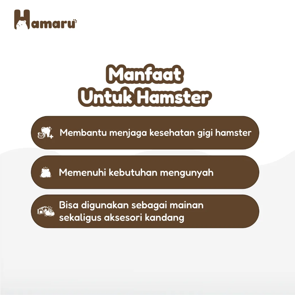 Hamaru Gnawing Stone Batu Mineral Pengikis Gigi Hamster Mainan Gigitan Hamster Hewan Pengerat