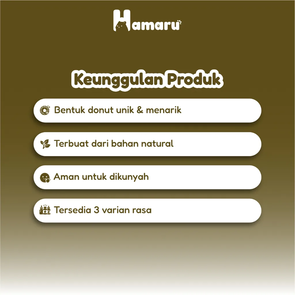 Hamaru Grass Donut Natural Chew Mainan Gigit Hamster Natural Snack Varian Rasa - Oatmeal