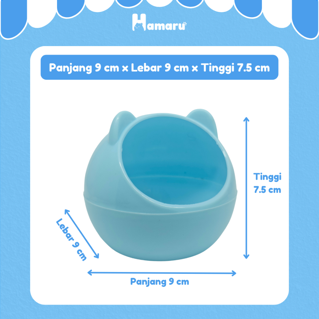 HAMARU Hammy Home Tempat Mandi Pasir Hamster Sandbath Anti Berantakan