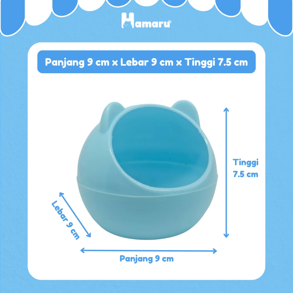 HAMARU Hammy Home Tempat Mandi Pasir Hamster Sandbath Anti Berantakan