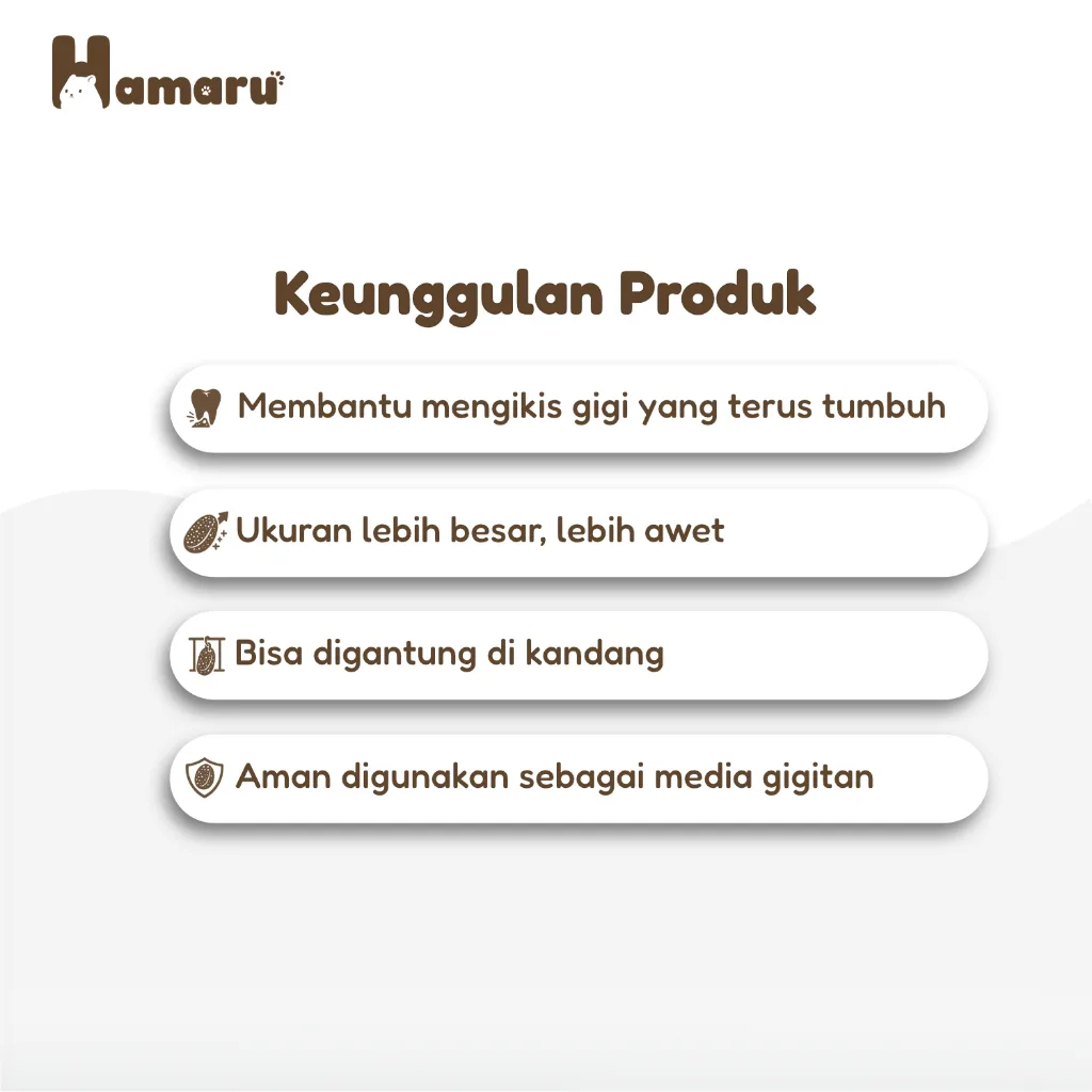 Hamaru Gnawing Stone Jumbo Batu Mineral Pengikis Gigi Hamster Mainan Gigitan Hamster Hewan Pengerat