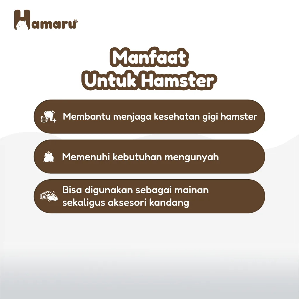 Hamaru Gnaw and Play Bundle Paket Mainan Gigitan Hamster Batu Mineral Pengikis Gigi Hamster