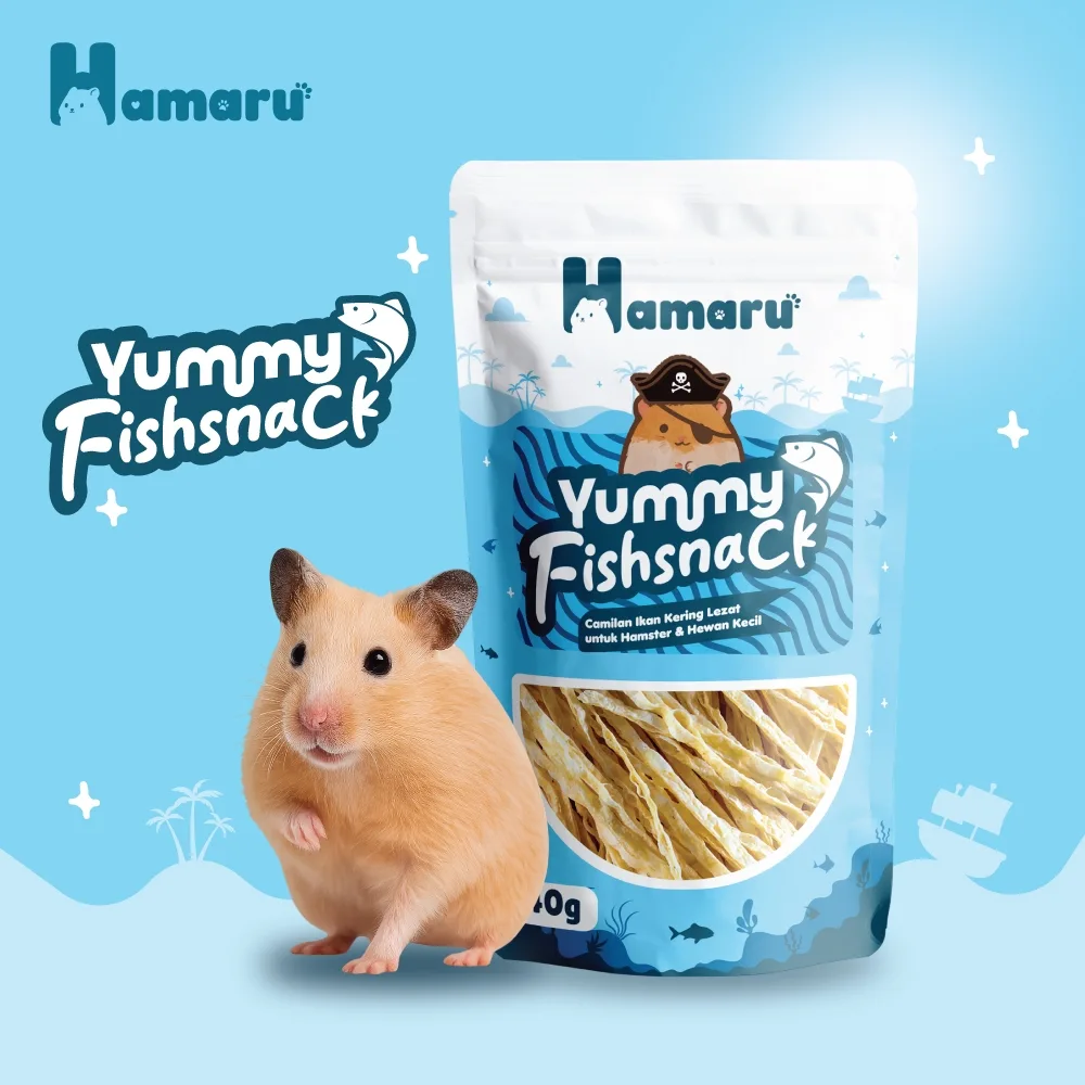 HAMARU Yummy Fishsnack Makanan Hamster Snack Camilan Protein Ikan Kering Sehat Bergizi