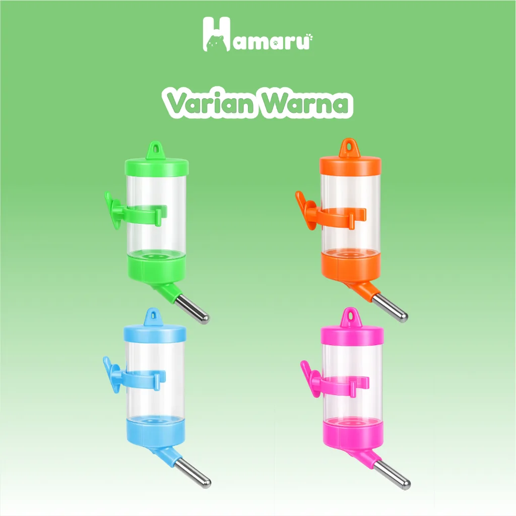 Hamaru Dot Bottle Botol Minum Hamster Anti Tumpah Nozzle Stainless Steel - 80ML