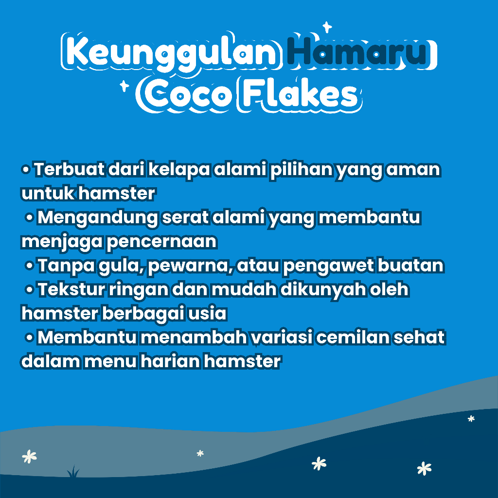 HAMARU Coconut Flakes Camilan Treat Kelapa Alami Hamster