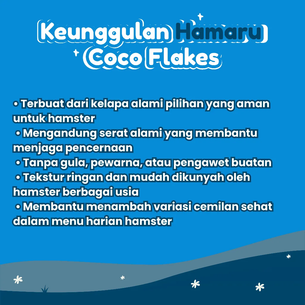 HAMARU Coconut Flakes Camilan Treat Kelapa Alami Hamster