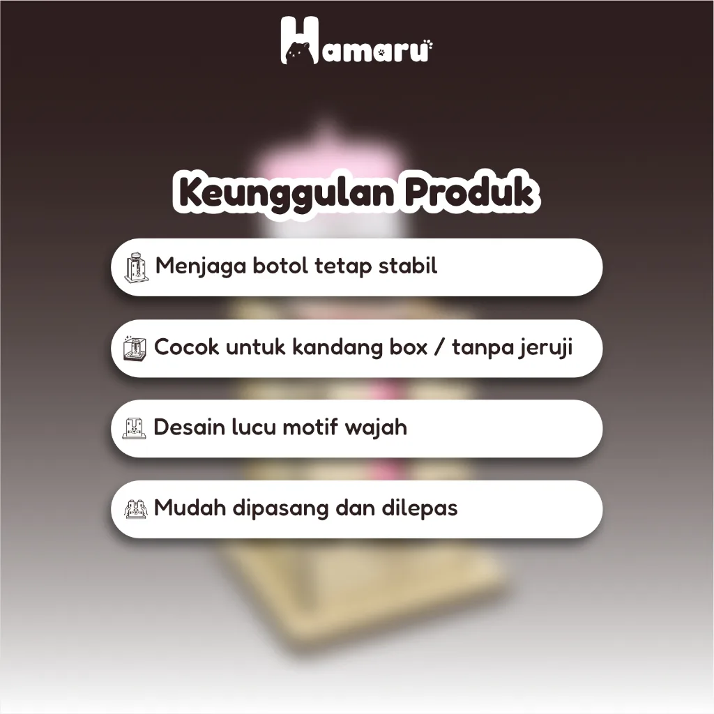 Hamaru DIY Standing Bottle Holder Tempat Botol Minum Hamster Stand Botol Hamster Kayu