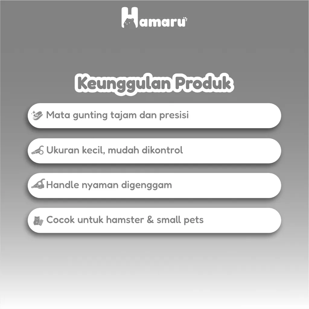 Hamaru Gunting Kuku Hewan Kecil Nail Clipper Hamster Small Pets