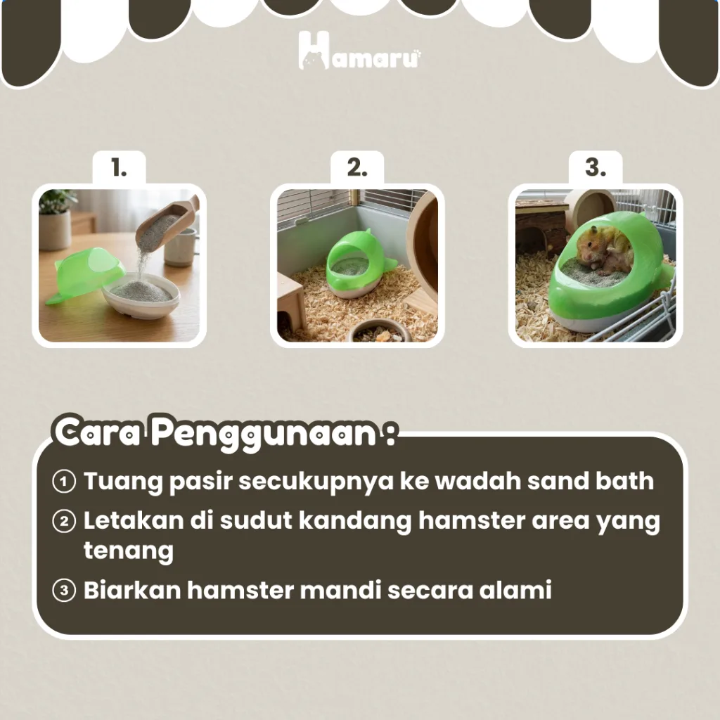HAMARU Sandbath Pasir Mandi Halus Hamster Hewan Kecil Pasir Mandi Murah 1KG