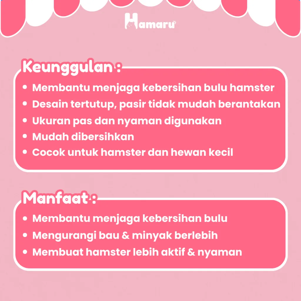 HAMARU Rocket Sandbath Tempat Mandi Pasir Hamster Desain Roket Tertutup Anti Berantakan