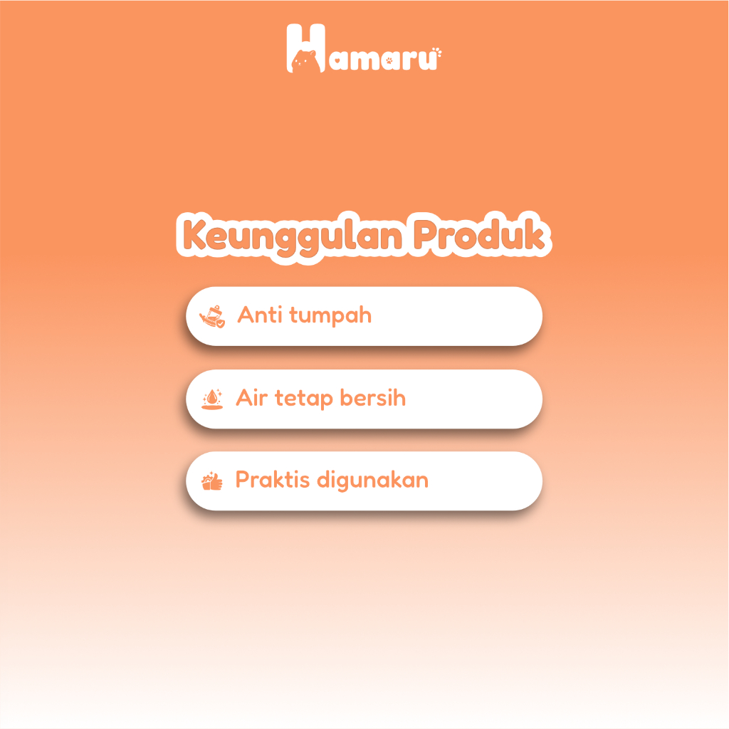Hamaru Dot Bottle Botol Minum Hamster Anti Tumpah Nozzle Stainless Steel - 100ML