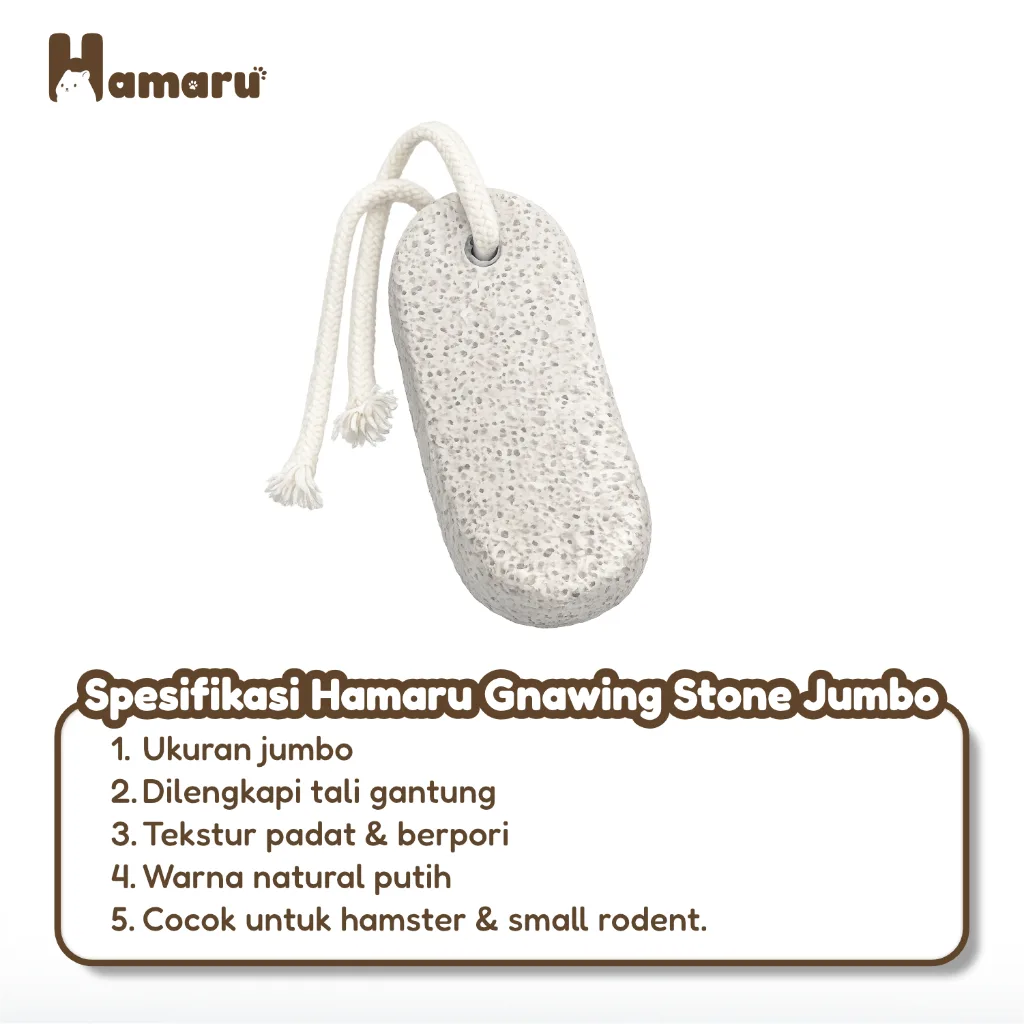 Hamaru Gnawing Stone Jumbo Batu Mineral Pengikis Gigi Hamster Mainan Gigitan Hamster Hewan Pengerat
