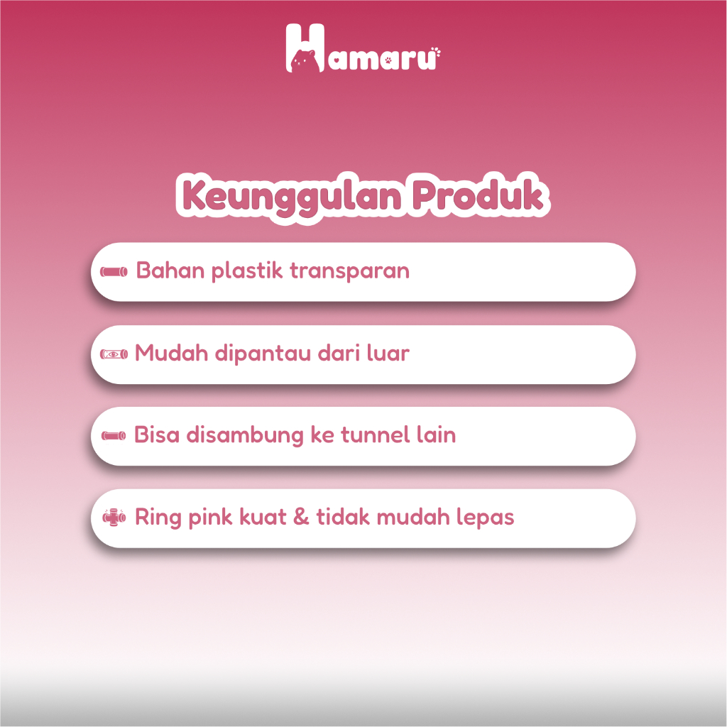 Hamaru Hamster Tunnel Transparant Sambungan Terowongan Hamster Transparan Aksesoris Mainan Kandang