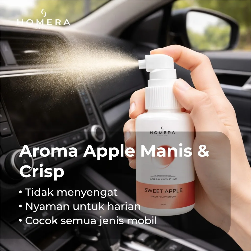 HOMERA Parfum Mobil Sweet Apple 70ml Car Air Freshener Wangi Apel Manis Segar Tahan Lama Anti Bau