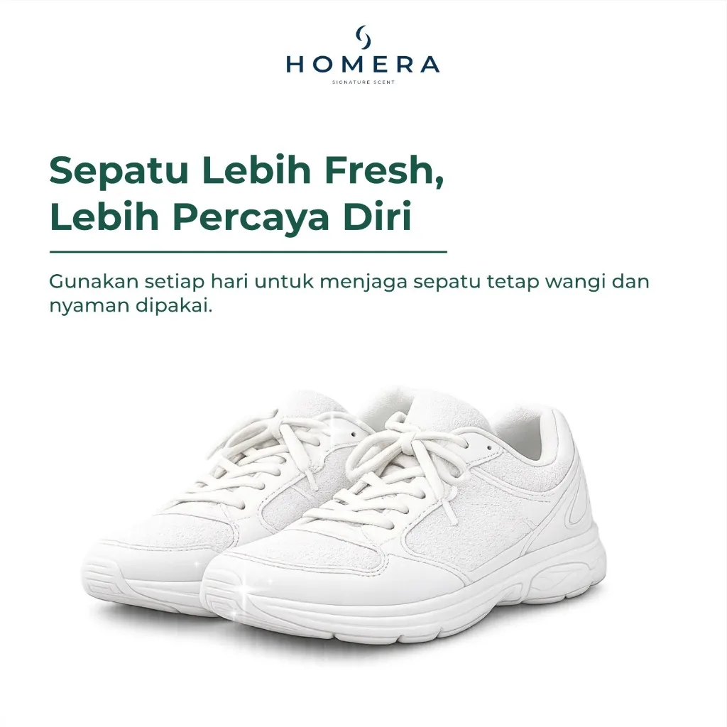 HOMERA Shoes Deodorizer Fresh Mint 100ml Anti Bakteri Jamur Penghilang Bau Sepatu