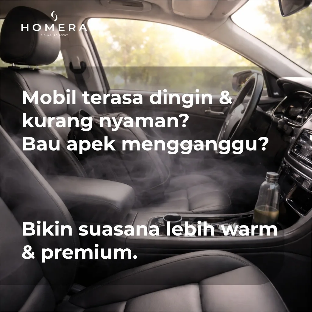 HOMERA Parfum Mobil Vanilla White 70ml Car Air Freshener Wangi Vanilla Lembut Tahan Lama Anti Bau