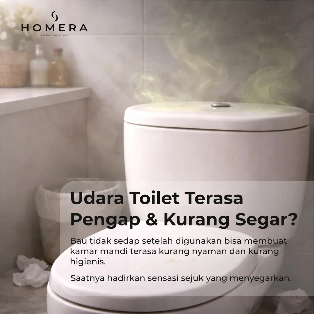 HOMERA Toilet Deodorizer Mint Fresh 100ml Pengharum WC Kamar Mandi Anti Bau Sanitizer