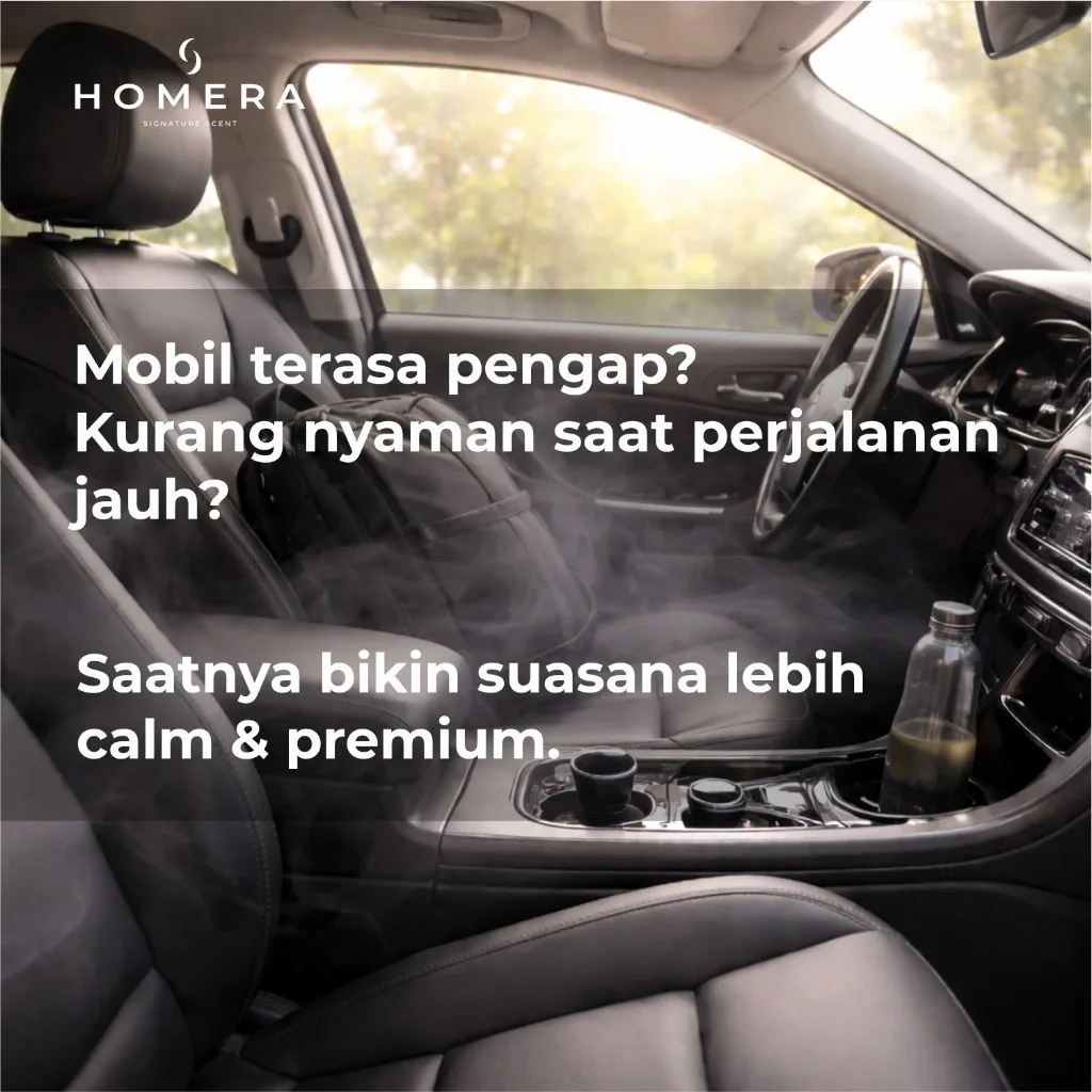 HOMERA Parfum Mobil Sandalwood 70ml Car Air Freshener Wangi Kayu Cendana Tahan Lama Anti Bau
