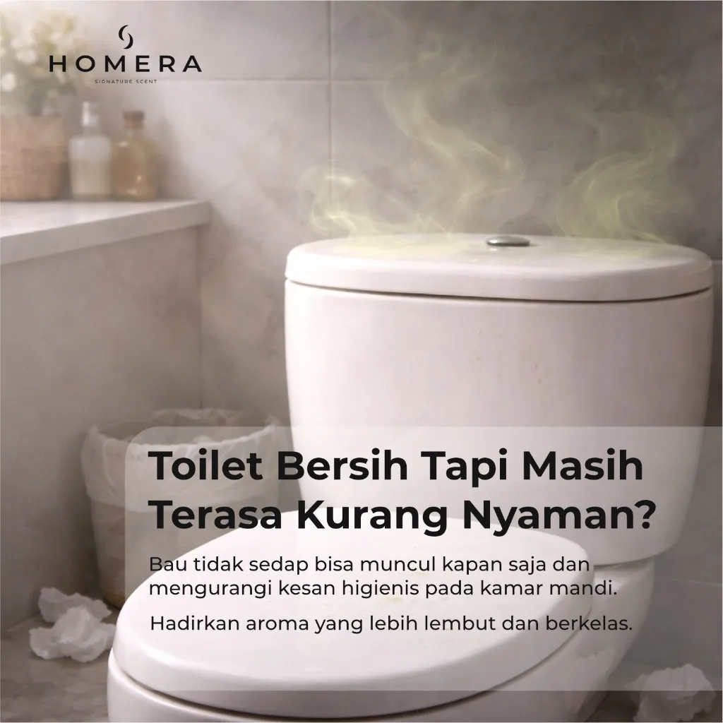 HOMERA Toilet Deodorizer Soft Musk 100ml Sanitizer Pengharum Toilet dan Kamar Mandi Fresh Anti Bau