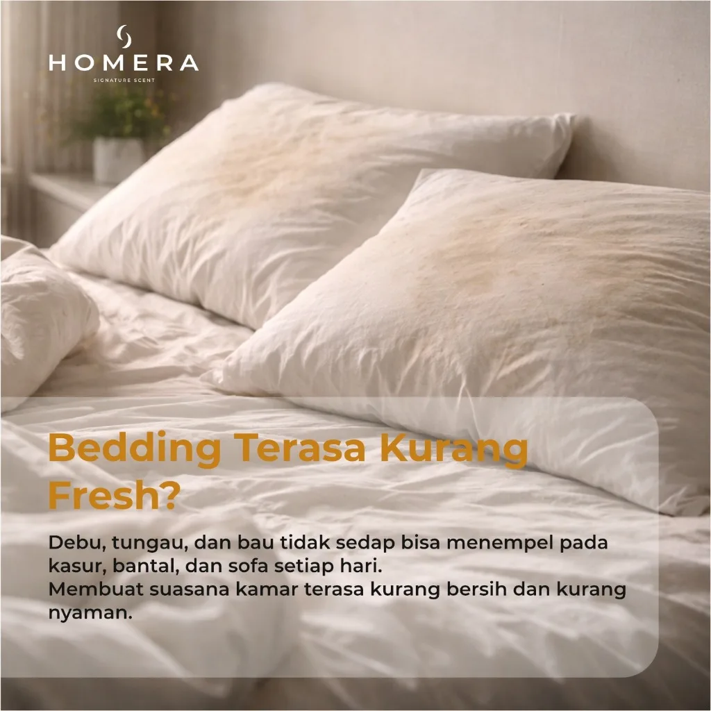 HOMERA Linen Spray White Tea Clean 100ml Anti Bakteri Pewangi Sprei Pengharum Kamar