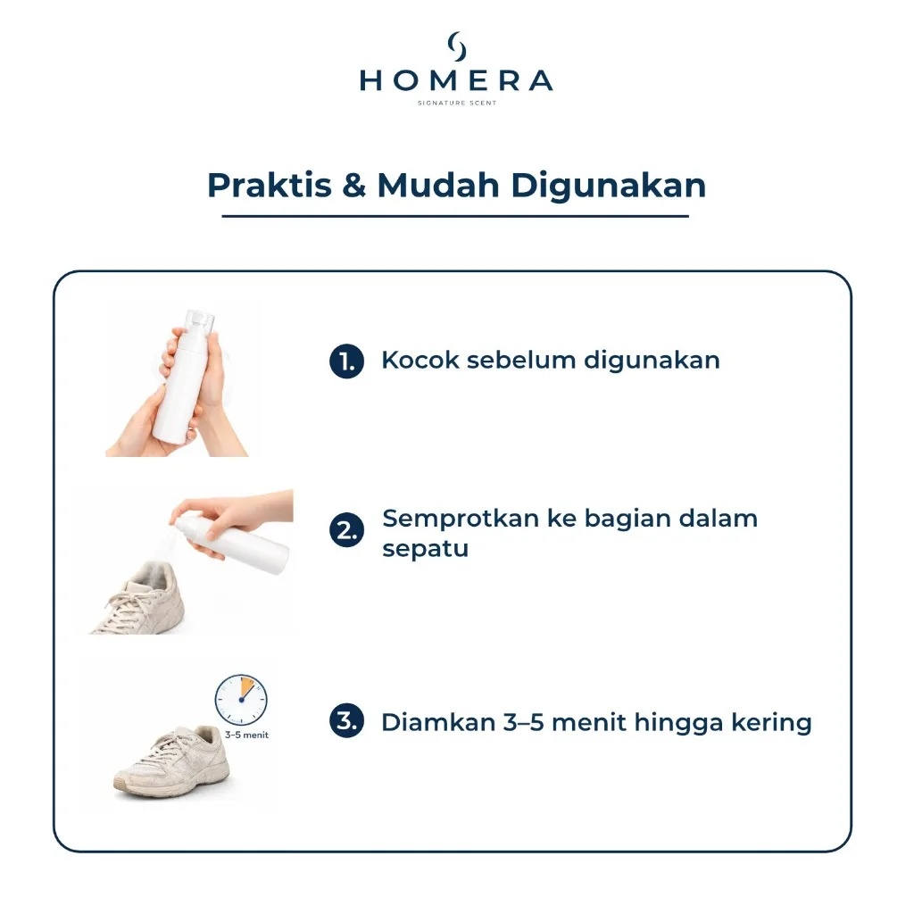HOMERA Shoes Deodorizer Bubble Gum 100ml Anti Bakteri Jamur Penghilang Bau Sepatu