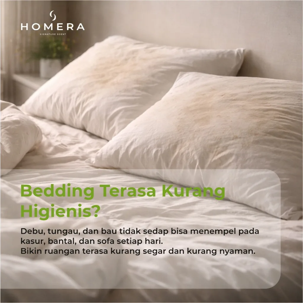 HOMERA Linen Spray Green Clean 100ml Anti Bakteri Pewangi Sprei Pengharum Kamar