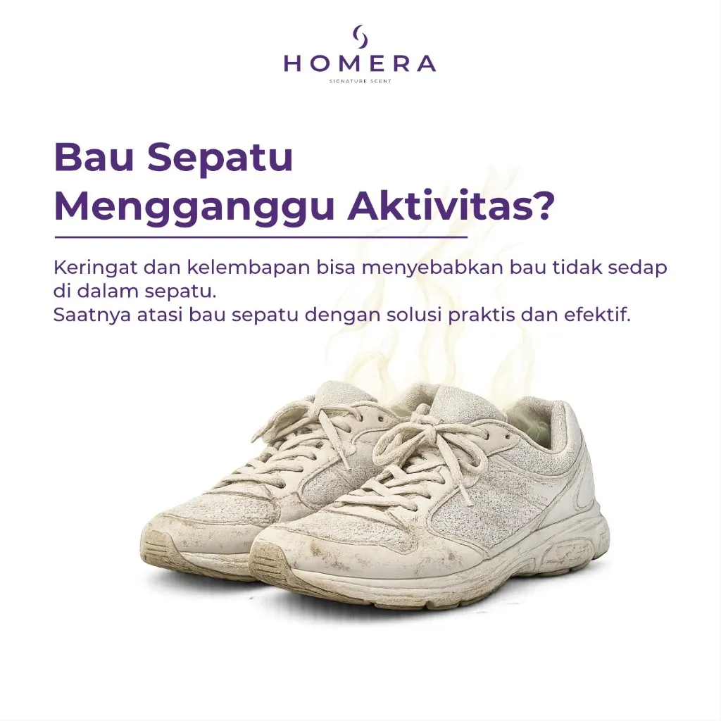 HOMERA Shoes Deodorizer Grape Fresh 100ml Anti Bakteri Jamur Penghilang Bau Sepatu