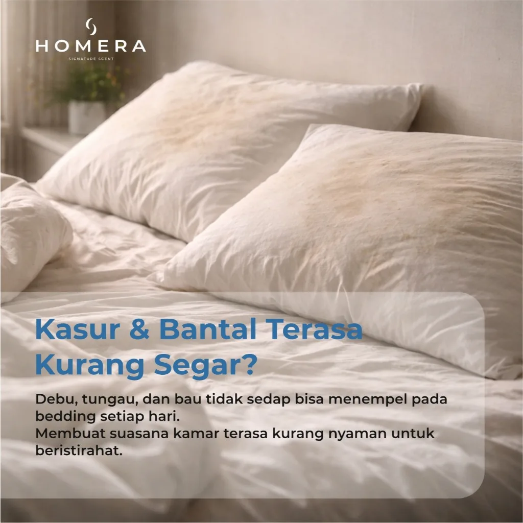 HOMERA Linen Spray Fresh Cotton 100ml Anti Bakteri Pewangi Sprei Antibacterial Pengharum Kamar