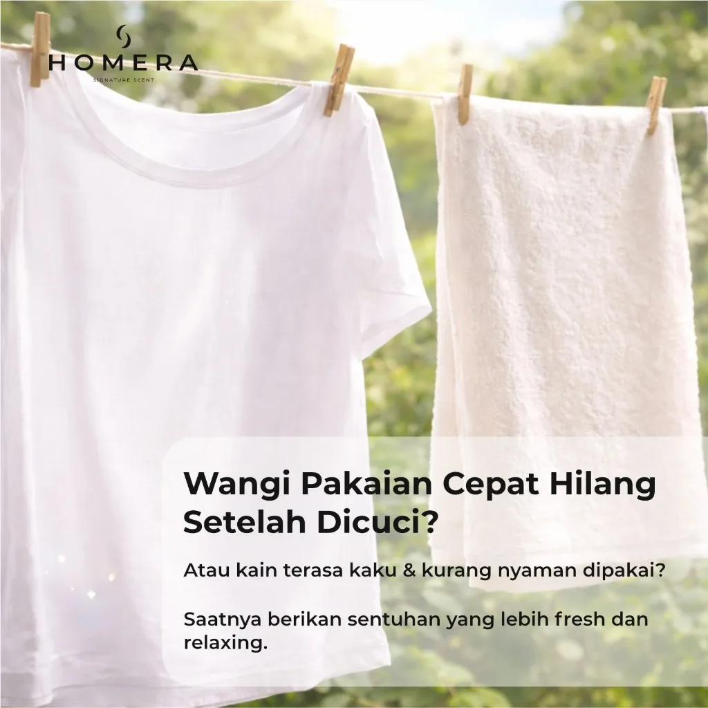 HOMERA Laundry Perfume Lavender Clean 100ml Pewangi Setrika Pengharum Pakaian Tahan Lama