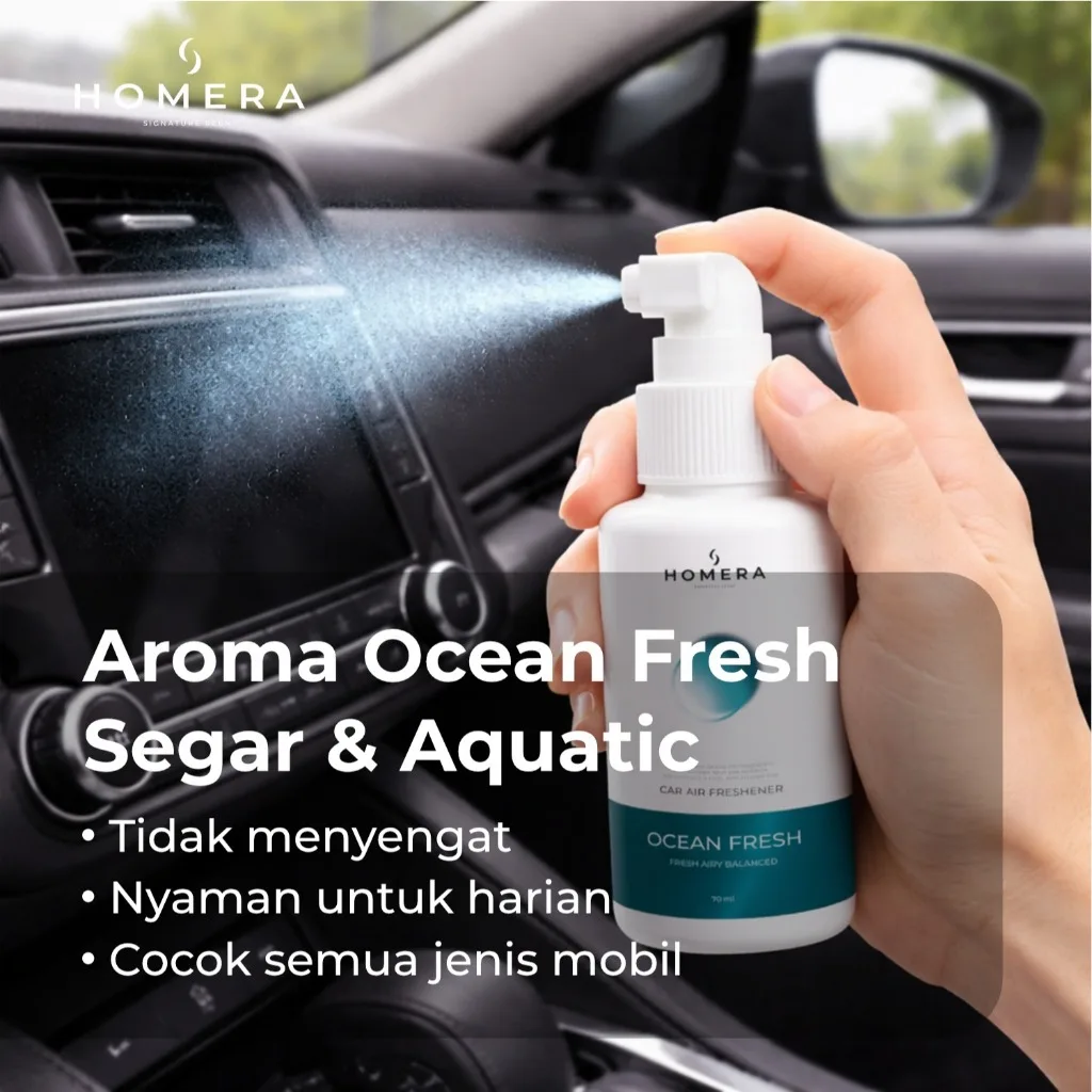HOMERA Parfum Mobil Ocean Fresh 70ml Car Air Freshener Wangi Segar Tahan Lama Anti Bau Premium