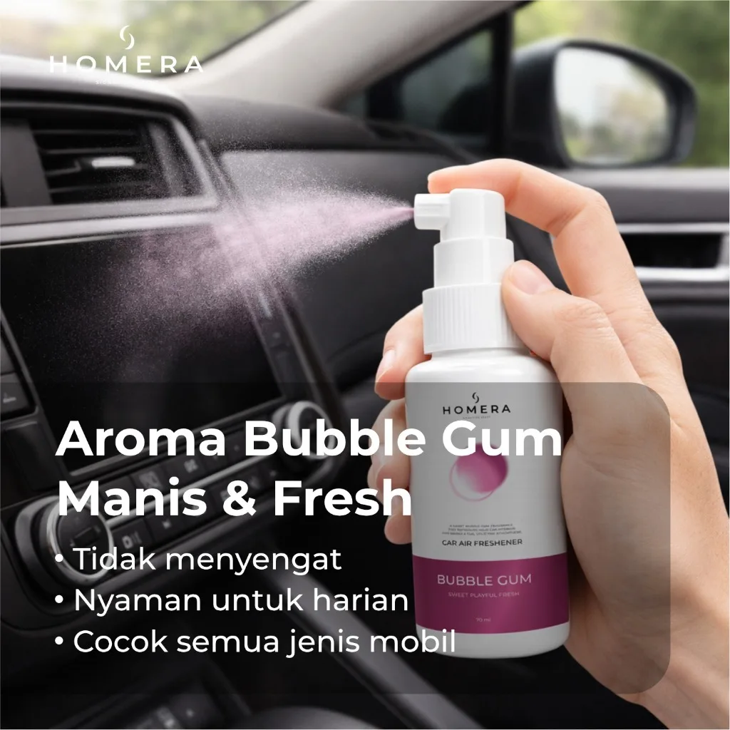 HOMERA Parfum Mobil Bubble Gum 70ml Pewangi Mobil Tahan Lama Anti Bau Wangi Manis Segar Premium