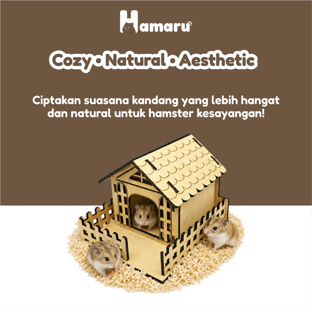 HAMARU Rumah Kayu Hamster DIY Rakitan Murah - Garden House
