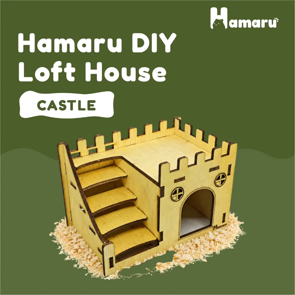 HAMARU Rumah Kayu Hamster DIY Rakitan Murah - Loft House