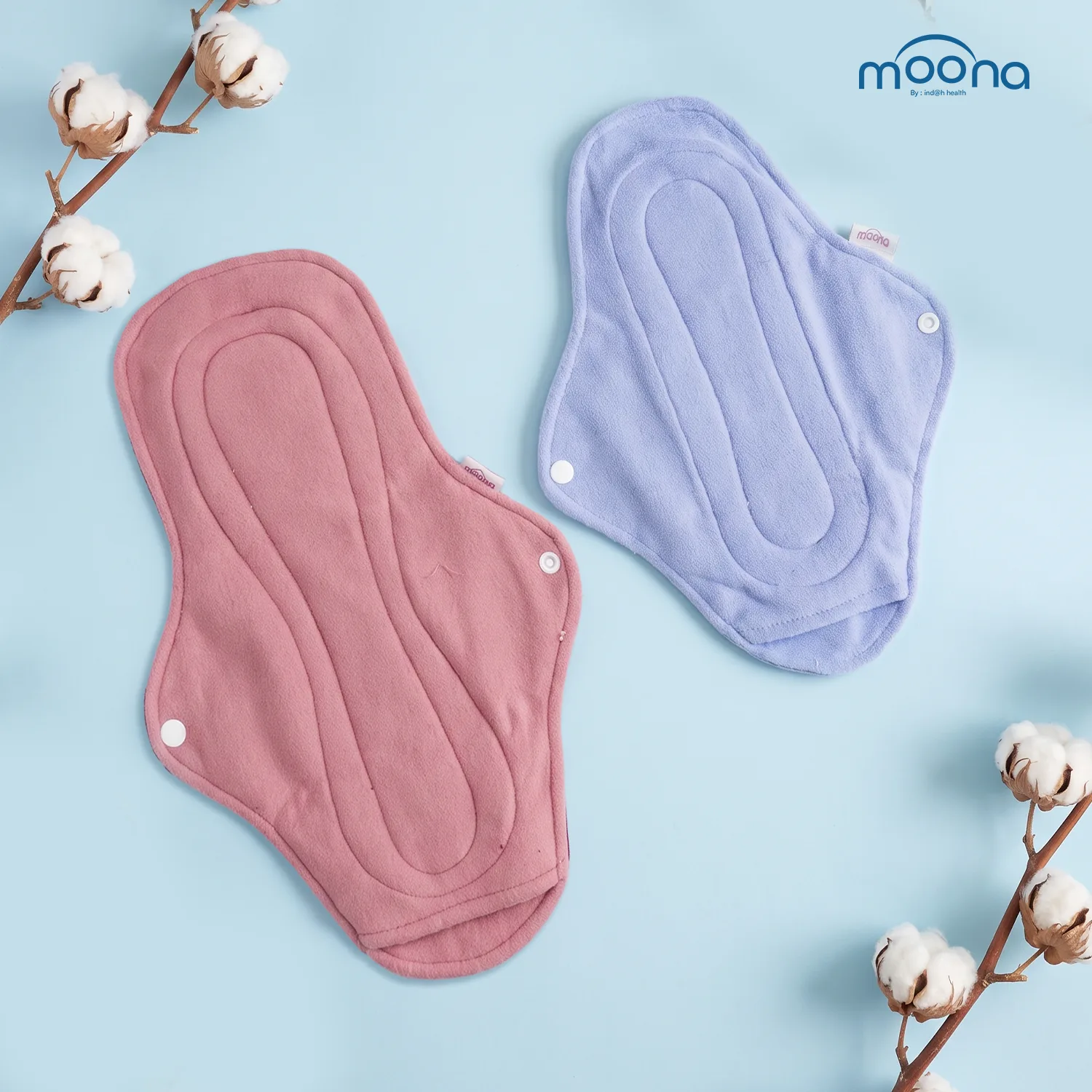 MOONA Paket Hemat Menspad Soft Pembalut Kain Reusable Cuci Pakai Day & Night Free Insert