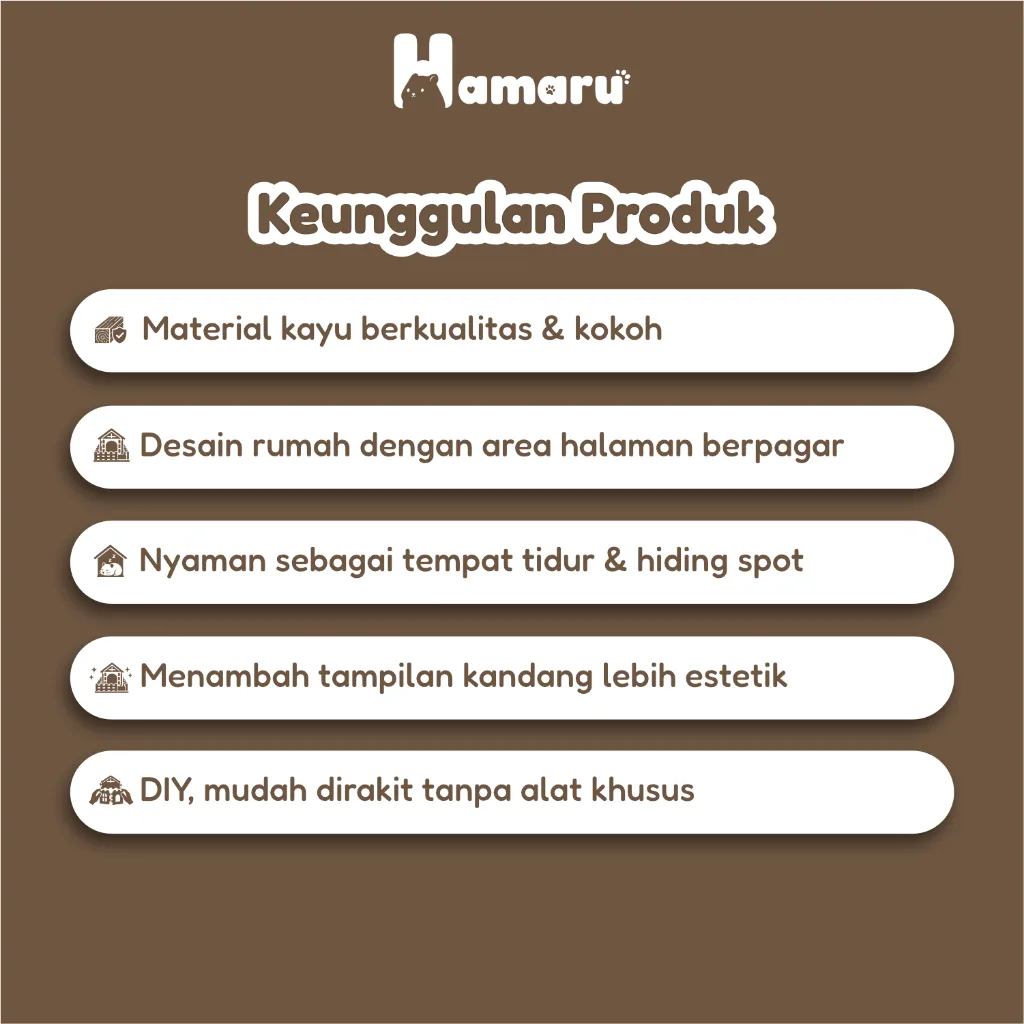 HAMARU Rumah Kayu Hamster DIY Rakitan Murah - Garden House